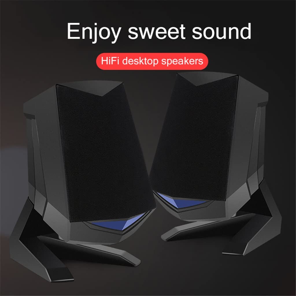 1 Pair Wired Computer Speakers USB AUX Bass Reinforcement PC Speaker - Image 3