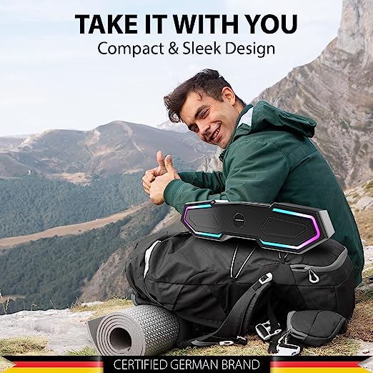 Blaupunkt Newly Launched SBA15 Gaming 16W Bluetooth Soundbar with 1200 mAh Battery I Gaming RGB Lights I TurboVolt Charging I AUX, Bluetooth, USB & TWS I BT Speaker for TV, Mobile, PC, Laptops(Black) - Image 6