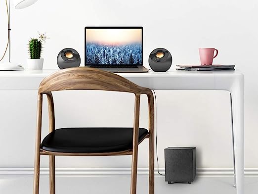 Creative Pebble Plus 2.1 USB-Powered Desktop Speakers with Powerful Down-Firing Subwoofer and Far-Field Drivers, 8W RMS with 16W Peak Power for Computer PCs and Laptops (Black) - Image 3