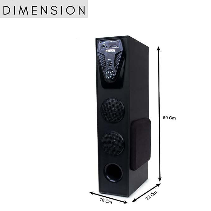 TOPLUS Avenger Nxt Bluetooth Tower Speaker (Black) Mic, LED Display, USB, Home Theatre 80 W - Image 3