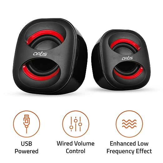 Artis ARTIS Mini 2.0 USB Multimedia Speakers (Black) - Image 2