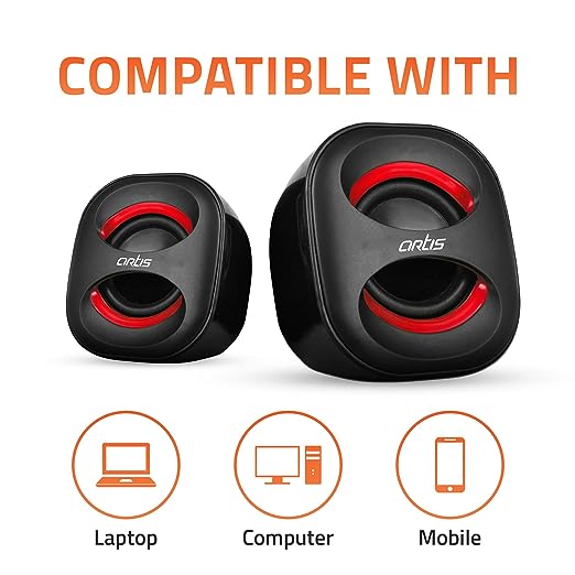Artis ARTIS Mini 2.0 USB Multimedia Speakers (Black) - Image 3
