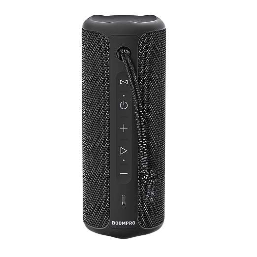 MIATONE Bluetooth Speakers, Waterproof and Portable Outdoor Wireless Speaker (Black)