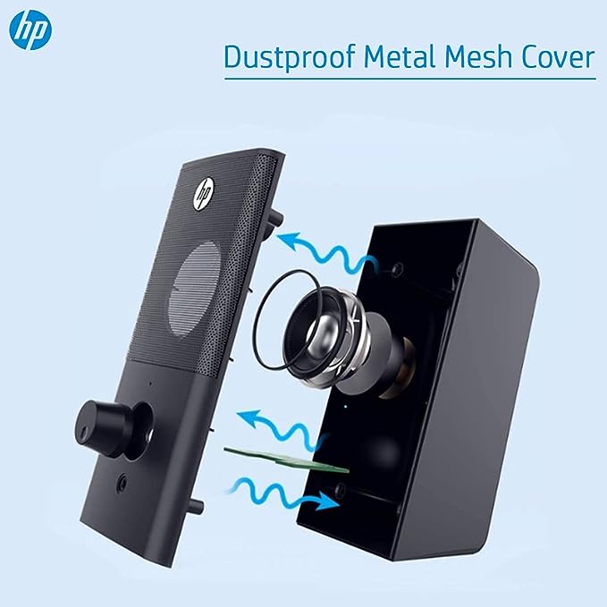 (Renewed) HP Multimedia DHS-2101 HD Speaker with 3.5mm Audio Jack for Desktop Office Home Stereo Small Speaker (8CA76AA) - Image 5