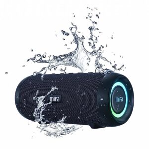 MIFA Bluetooth Speaker, A90 Portable Soundbox 60W, Wireless Speakers HD Bass Sound, IPX7 Waterproof Speaker with RGB Lights, Carrying Bag, Built-in MIC, 30H Playtime, TF Card, USB Flash Drive, Aux-in