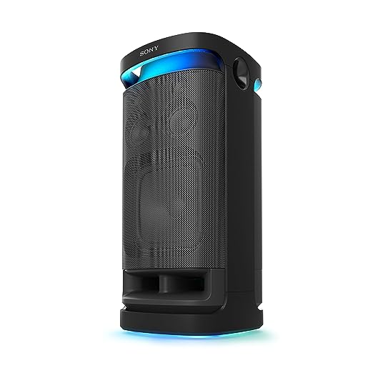 Sony SRS-XV900 X-Series Wireless Portable-Bluetooth Party-Speaker with 25 Hour-Battery, Built in Handle and Wheels (Omni Directional Sound and Light, USB, Bluetooth Connectivity)