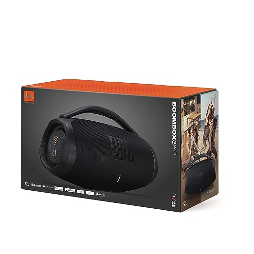 JBL Boombox 3 Wi-Fi, Wireless Portable Bluetooth Speaker, 24H Playtime, Deepest Bass, Built-in Powerbank, Wi-Fi with AirPlay, Alexa Multi-Room, Chromecast Built-in™, PartyBoost, IP67, App (Black) - Image 6