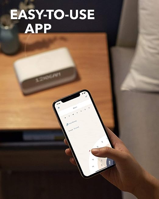 Soundcore Wakey Bluetooth Speakers Powered by Anker with Alarm Clock, Grey Colour, Stereo Sound, FM Radio, Qi Wireless Charger with 7.5W Charging for iPhone and 10W for Samsung - Image 7