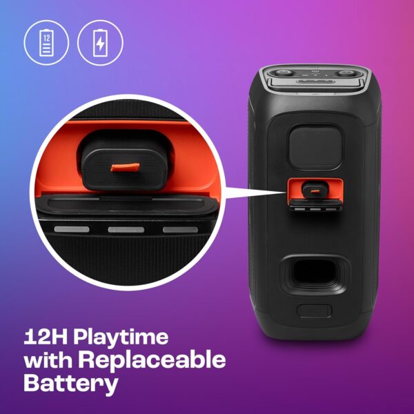 JBL Partybox 120 Wireless Bluetooth 160W Party Speaker, AI Sound Boost, Futuristic Light Show, Upto 12Hrs Playtime,Multispeaker - Image 2